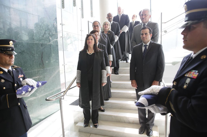 Tribunal Supremo honra la memoria del ex Juez Asociado Baltasar Corrada Del Río en ceremonia de honores póstumos. Tribunal Supremo honra la memoria del ex Juez Asociado Baltasar Corrada Del Río en ceremonia de honores póstumos.